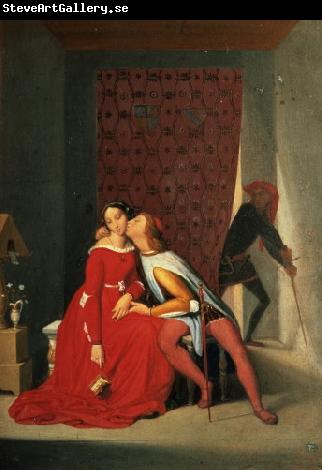 Jean Auguste Dominique Ingres Gianciotto Discovers Paolo and Francesca